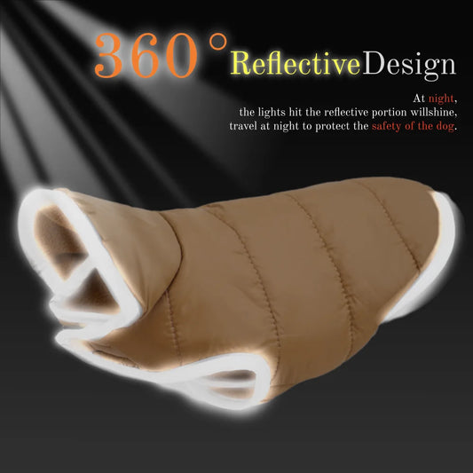 Fleece Warm Pet Clothes For Winter Reversible Cat Jacket With Leash Hole Reflective Waterproof Pets Coat For Puppy Cats Sphynx - Play Paws Toys