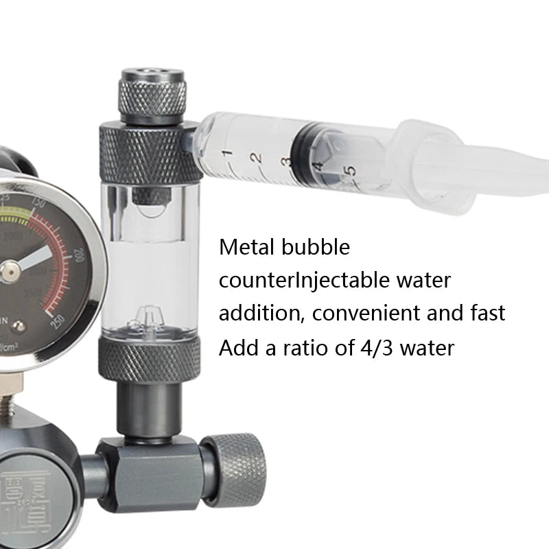 ZRDR aquarium CO2 regulator solenoid valve bubble counter is used for CO2 gas cylinder fish tanks CO2 pressure reducing valve