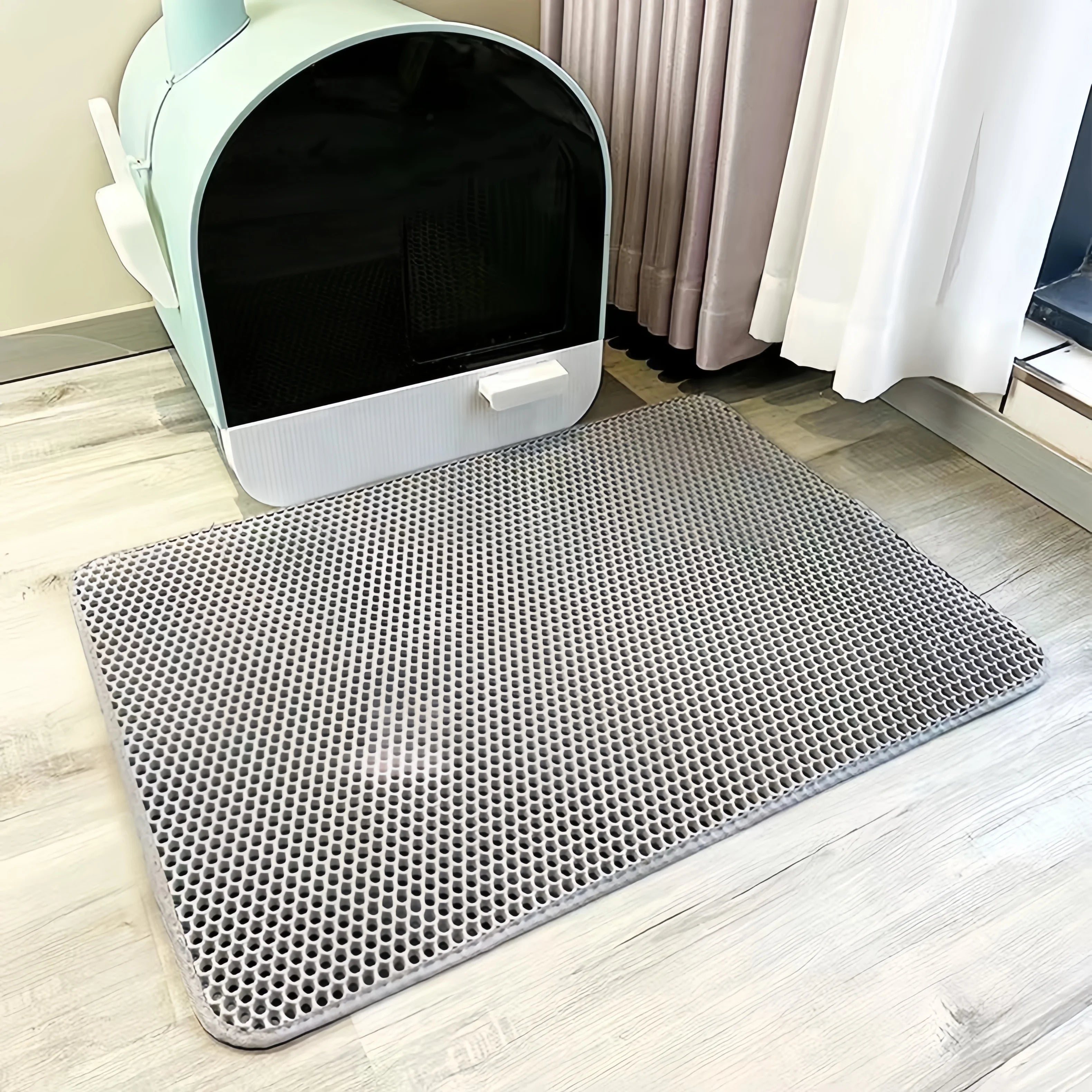 Large size Cat Litter Mat Eva Double Layer Waterproof Cat Litter Mat Pet Litter Box Mat Pet Toilet Cat Mat Cat Toilet Mat - Play Paws Toys