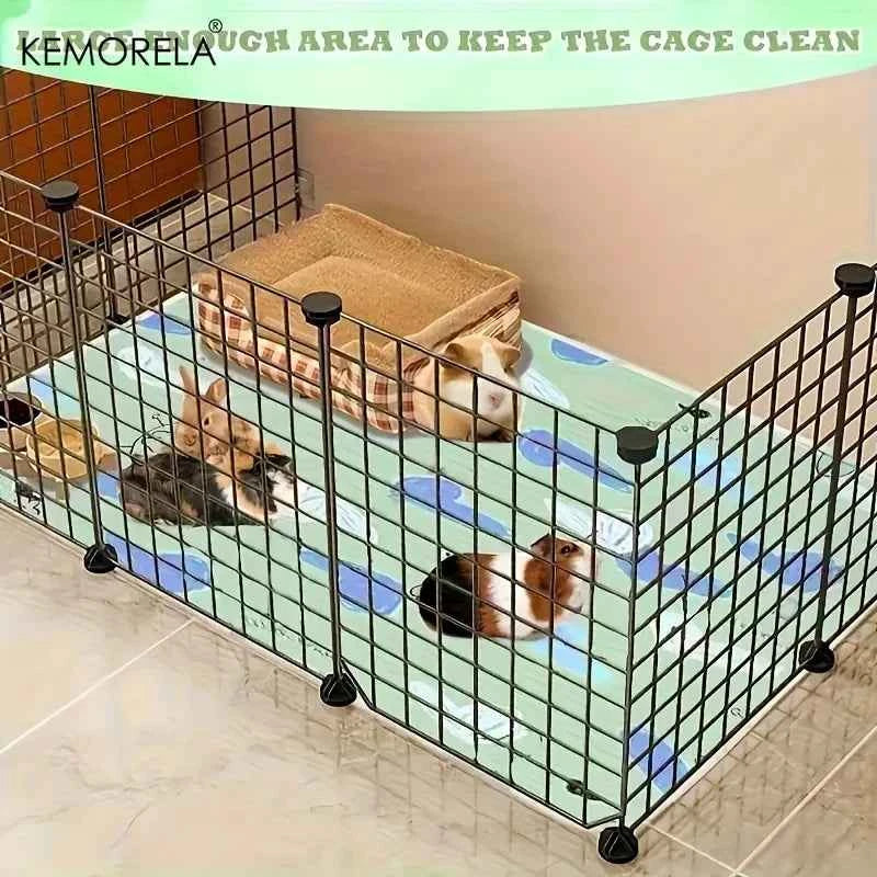2pc Reusable Pet Cage Pad Wear Resistant And Washable Polyester Base Pad Suitable For Small Animals Such As Hamsters Rabbits