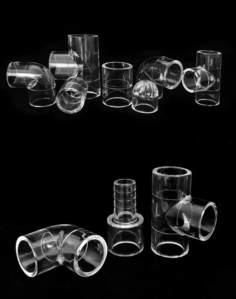 Transparent Fish Tank Water Pipe Acrylic Tube Fittings Elbow Joint Duck Bill Water Outlet Aquarium Accessries Rain Shower Outlet