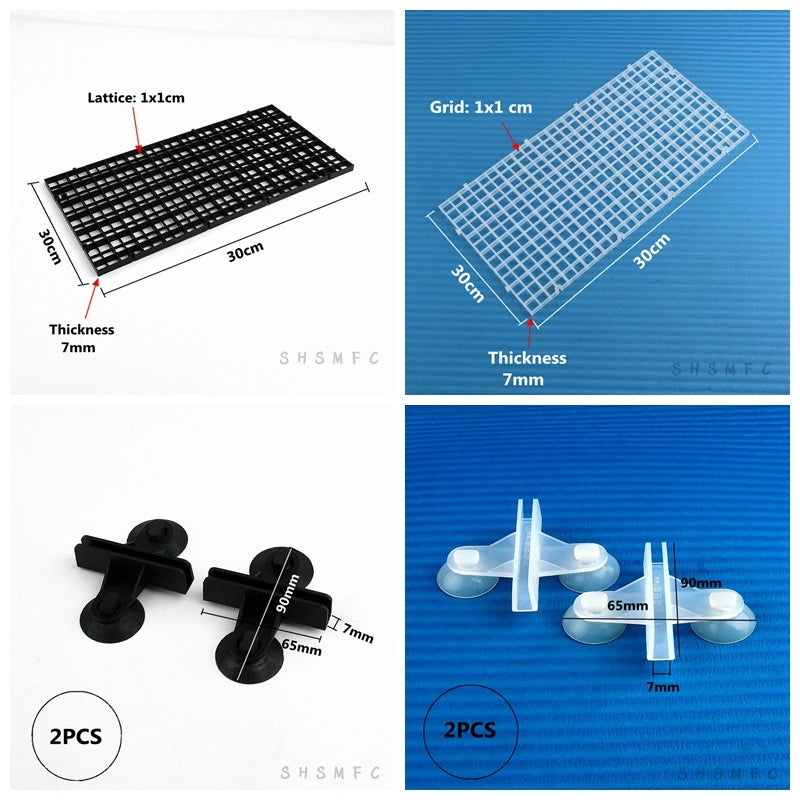 Fish Tank Isolation Plate Upper Cover Net Bottom Filter Grid Bracket Bottom Filter Plate Divider Plate Aquarium Cover Plate