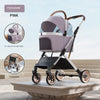 Detachable Pet Stroller Ultra-light Portable Outdoor Cat and Dog Stroller Aluminum Alloy Frame Four-wheel Shock Absorber - Play Paws Toys