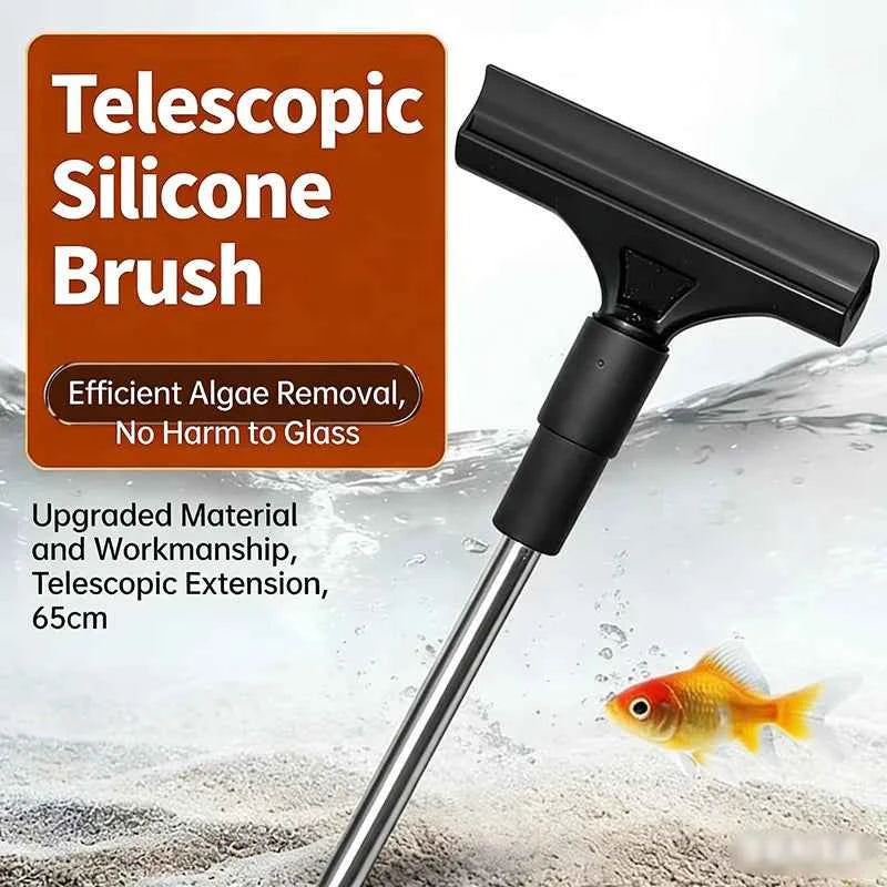 Telescopic Glass Cleaning Tool Anti Fog Water Scraper for Car Rear View Mirror Aquarium Fish Tank Algae Removal Cleaning Tool