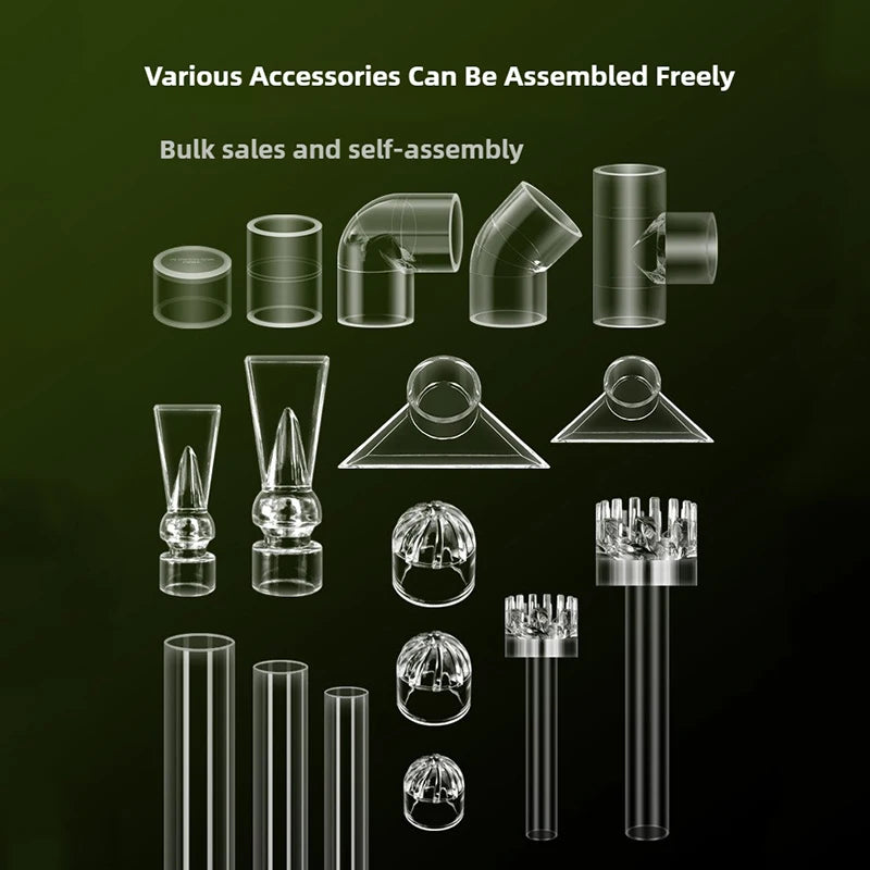 Transparent Fish Tank Water Pipe Acrylic Tube Fittings Elbow Joint Duck Bill Water Outlet Aquarium Accessries Rain Shower Outlet