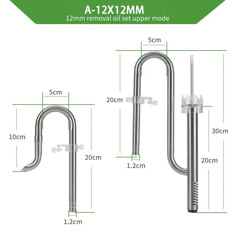 ZRDR Fish tank filter tube filter Aquarium external 304 stainless steel inlet and outlet Oil removal film filter accessories