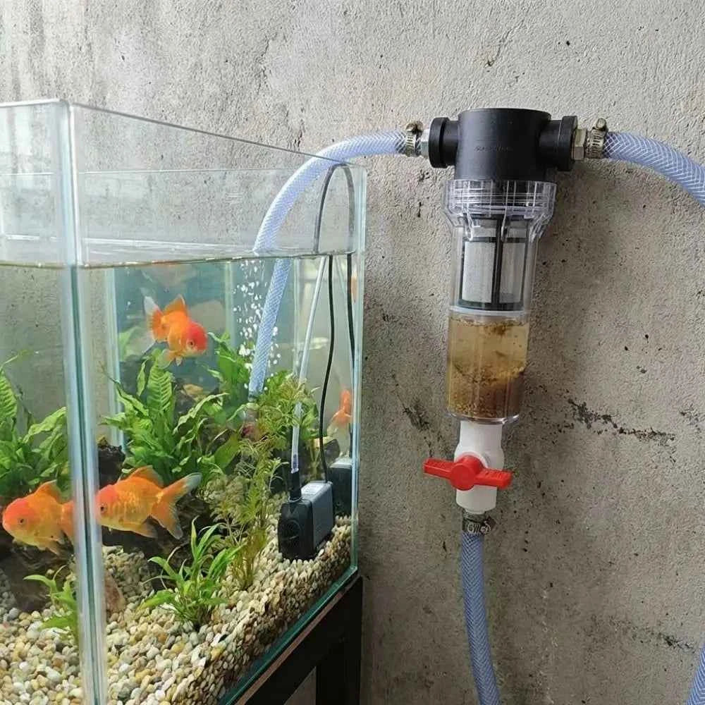 1/2 3/4 Female Thread Aquarium Feces Separator Precision Filtration Efficient Separation Fish Waste Collector High Flow Rate