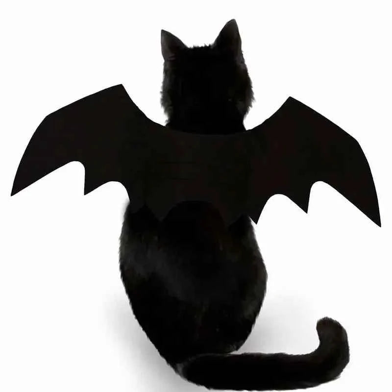Creative Halloween Cute Pet Clothes Black Bat Wings Harness Costume Halloween Cosplay Cat Dog Halloween Party For Pet Supplies
