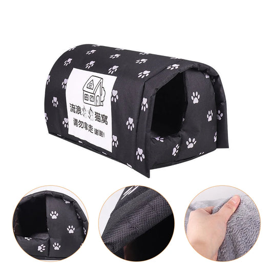 Winter Outdoor Cats House Washable Wide Applications Pet House for Pet Indoor House Shelter Keep Warm - Play Paws Toys