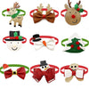 30pcs Christmas Pet Dog Bow Tie Adjustable Pet Collar Snowman Deer Style Dog Necktie for Small Dog Grooming Pet Acessories