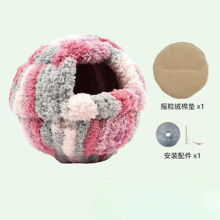 새장 Warm Bird Nest Winter House Hanging Hammock Cage Accessories Plush Hideaway for Parrot Hummingbird Decoration Bird Cages