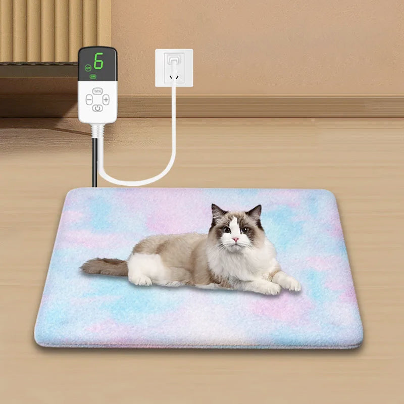 Waterproof Pet Heating Pad Electric Blanket Dog Cat Winter Warmer Pad Adjustable Temperature Dog Mattress US/UK/EU - Play Paws Toys