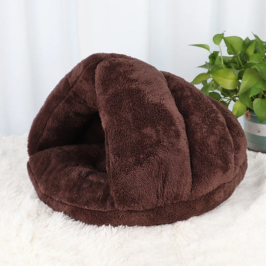 Soft Cat Bed Winter Warm Plush Pet Puupy Kitten Nest Kennel Deep Sleep Cats Cave House For Cats Small Dogs Products - Play Paws Toys