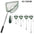 Triangle Fishing Landing Net with Telescoping Pole Handle Easy Catching or Releasing Fishing net for Fly Trout Carp Course Sea