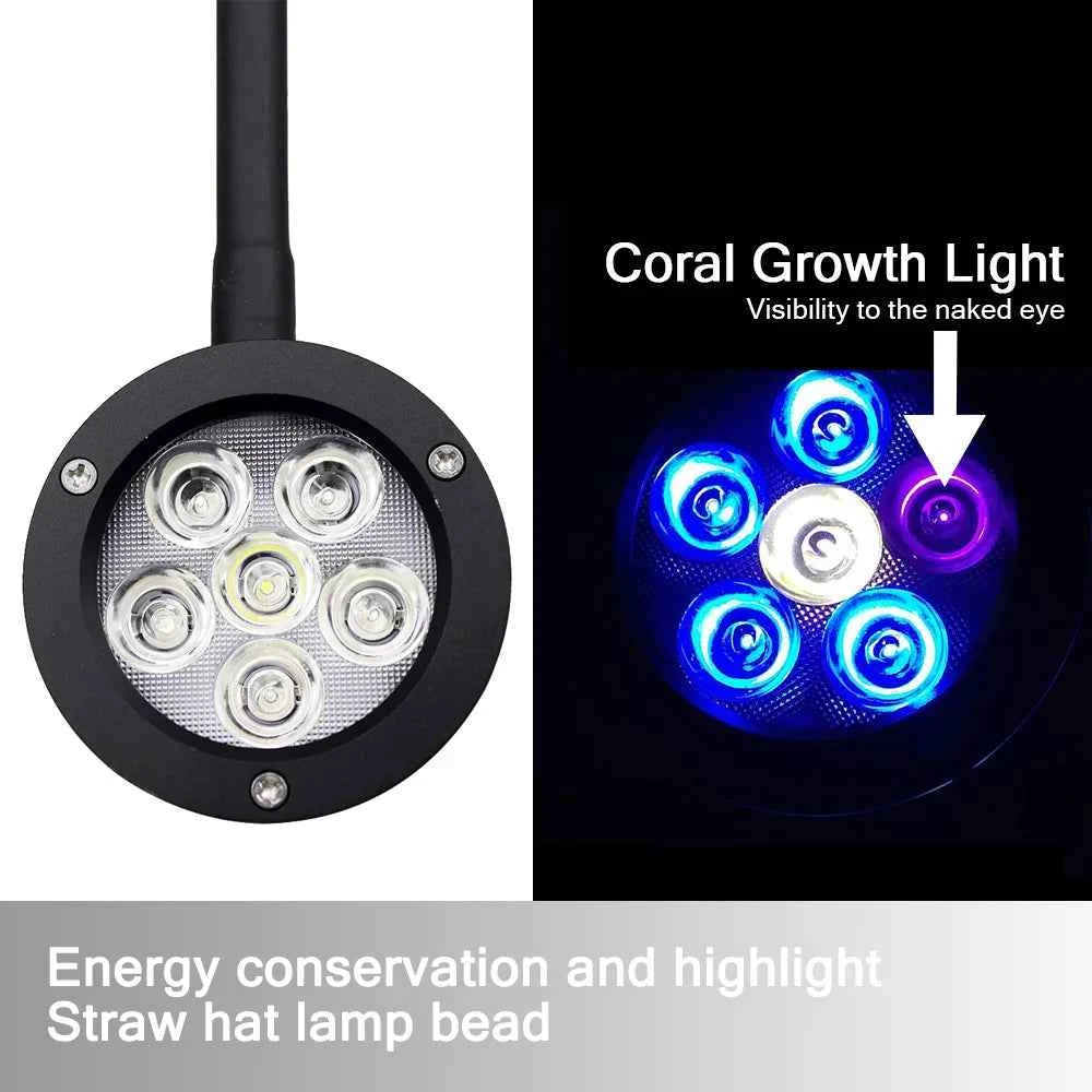Aquarium LED light Marine coral SPS LPS Aquarium sea Reef Tank Blue White Beginner 90v-240v For 30-50 cm Seawater tank
