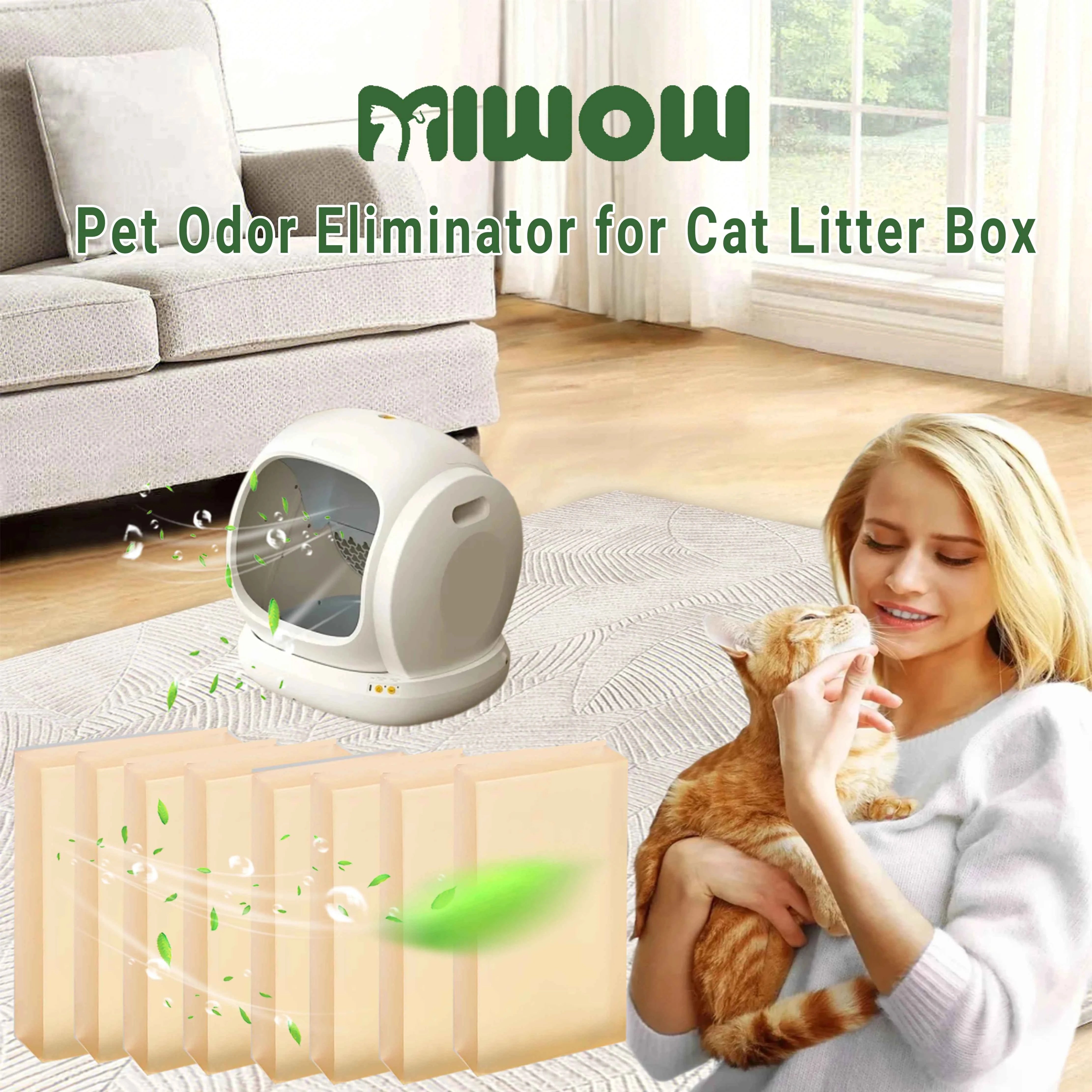 Cat Litter Deodorizer Replacement for PETKIT/Meowant/UBPET Self-Cleaning Cat Litter Box SC01/SC02 - Eliminates Odors at Source