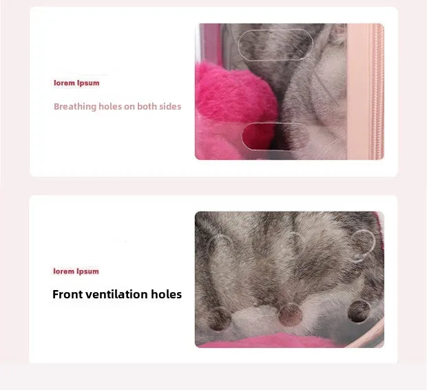 Transparent Pet Travel Carrier Portable Trolley Suitcase for Cats & Small Dogs Durable Pet Transport Case Professional Pet Cart - Play Paws Toys