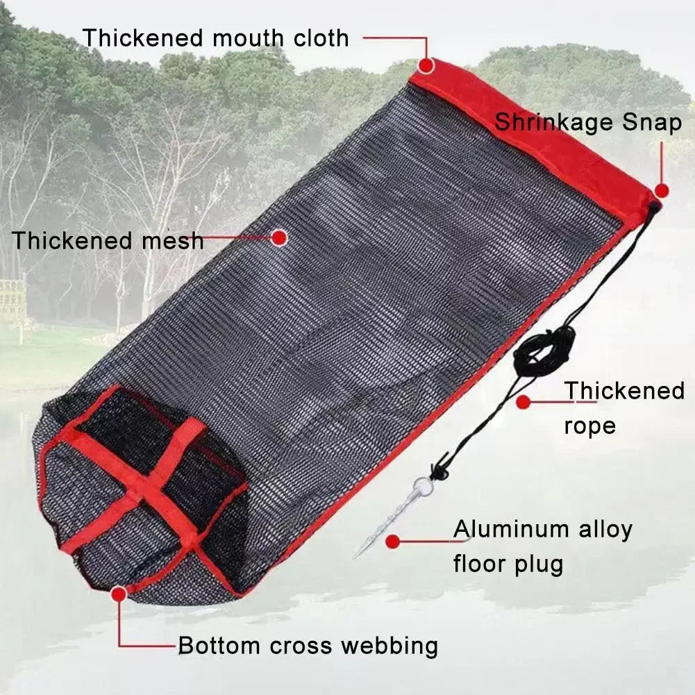 Foldable Fish Net Bag Nylon Float Trap Monofilament Fishing Bundle Mouth Fishing Small Gill Thickened Mesh Net Accessories E2Q3