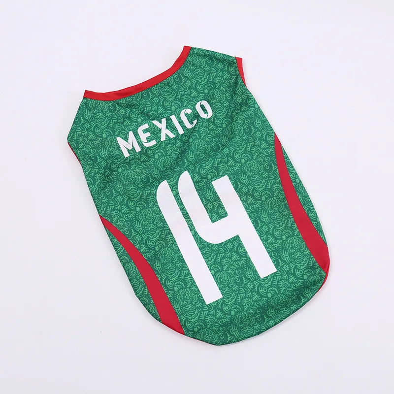 Sport Team Dog Vest Mesh Fabric Thin Style Cool Breathig Dog Vests Teddy Pug Golden Retriever Shiba Clothing Cat Dog Pet Clothes