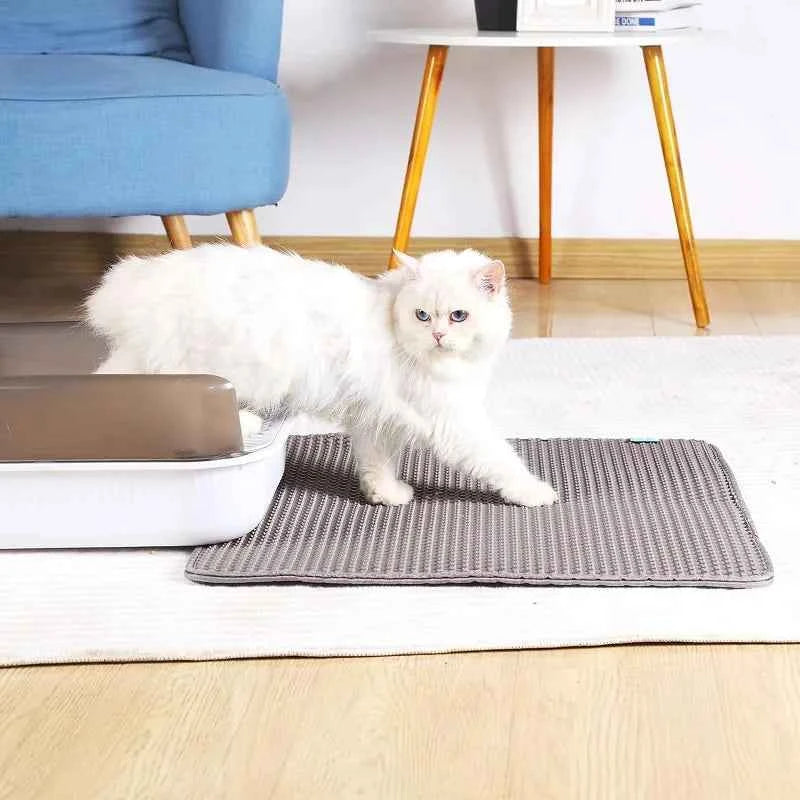 Cat Litter Mat Double Layer Pet Litter Box Waterproof Pet Mat Non-slip Sand Cat Pad Washable Bed Mat Clean Pad Products