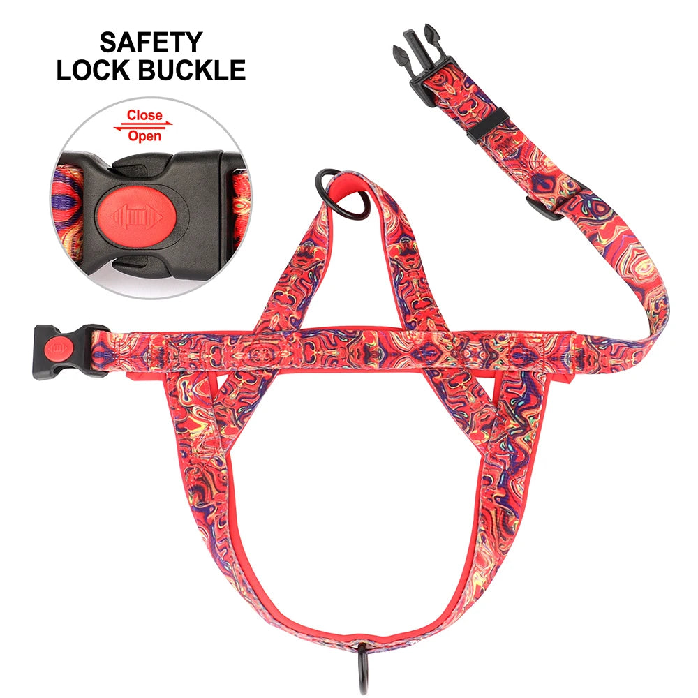 Nylon Dog Harness No Pull Dogs Harnesses Vest Durable Ethnic Pet Training Vests Adjustable For Small Medium Large Dogs Pitbull