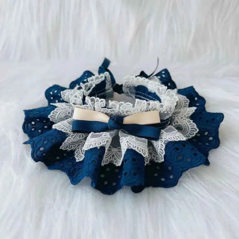 Bowtie Lace Collar Adjustable Cat Dog Bibs Pet Accessories Puppy Neckerchief Bandanas Necklace Necktie Strap Scarf Pet Suppliers