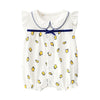 Baby jumpsuit summer newborn pure cotton flying sleeve harem newborn baby girl clothes thin women's summer clothing