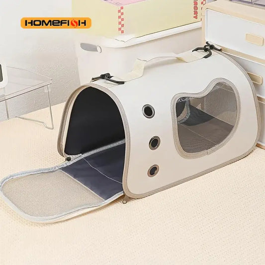 Portable Pet Carrier Bag for Small Dogs Cats Outdoor Foldable Cat Bag Breathable Cat Shoulder Bag Kitten Carrying Bag - Play Paws Toys