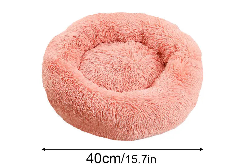 40-60cm Round Pet Bed for Large Dog Bed Super Soft Cat Bed Long Plush Dogs Basket Cushion Cat Bed Cat Mat Animals Sleeping Sofa