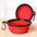 New 2 in 1 Collapsible Dog Travel Bowl Double Bowls Folding Food Water Bowl Portable Hangable Dog Feeder for Outdoor Dog Product