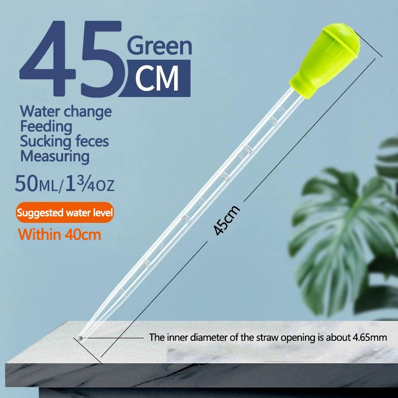 Lengthen Pipettes Cleaner Simple Cleaning Tool For Aquarium Water Changer Aquarium Siphon Fish Tank Vacuum Cleaner 29cm 45cm
