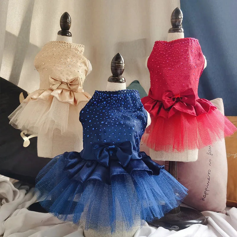 Dog Summer Dress Cat Lace Skirt Pet Clothing Chihuahua Tulle Skirt Puppy Cat Princess Apparel Cute Puppy Clothes Dog Accessories