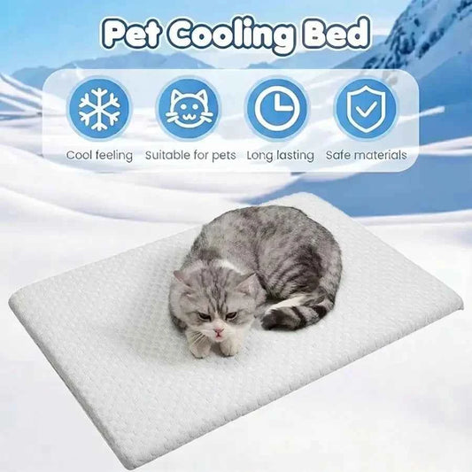 1pc Sponge Cooling Cat Bed, Thick Padding Comfortable Cool Breathable Cat Nest, Non-Slip And Washable Cooling Small Dog Bed, Suitable For All Seasons