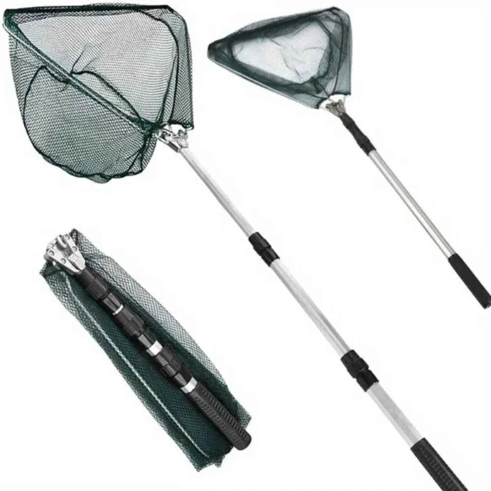 1Ultra-lightweight Foldable Fishing Net - Durable Aluminum Alloy Telescopic Handle - Ideal for any fishing adventure - Essential