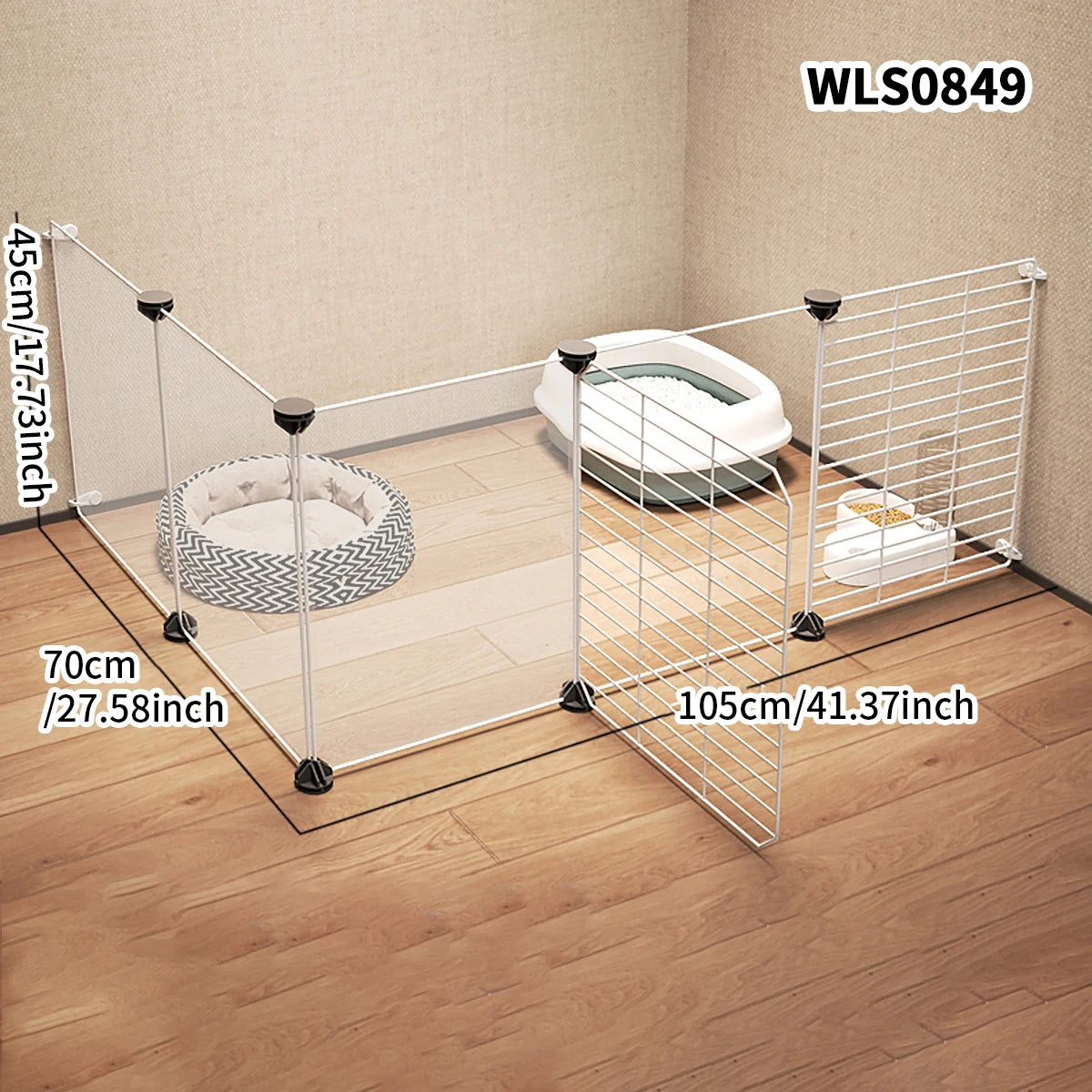 Pet Fence Kitten Isolation Door Dog Cage Kitten Guardrail Iron Small Size Dogs Teddy Indoor Kennel Home Rabbit Fence Cat Cage - Play Paws Toys