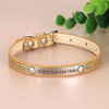 Personalized Cat Collar Bling PU Leather Cat Collars Free Custom Pet Puppy Kitten ID Necklace Adjustable for Cats Small Dogs