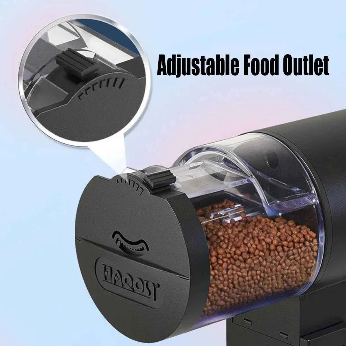 Automatic Fish Feeder With Timer IP66 Waterproof Auto Fish Tank Feeder 100ml Capacity Food Dispenser For Fish/Turtle