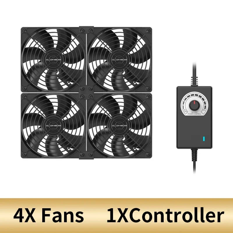 12cm High Speed Large Air Volume 3000 RPM Btc Mining Machine Workstation Cabinet 12v Fan Server Case Cooling System Fan Kit