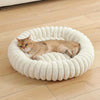 Warm Round Donut Cat Bed Ultra Soft Plush Pet Nest Cozy Deep Sleep Bed for Small Medium Cats Dogs Pet Supplies
