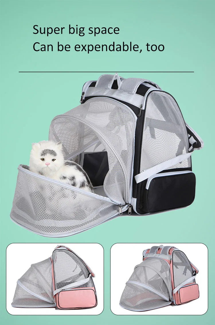 High Quality Astronaut Portable Cat Travel Bag Breathable Space Capsule Expandable Transparent Carrier Pet Backpack For Cat Dog - Play Paws Toys