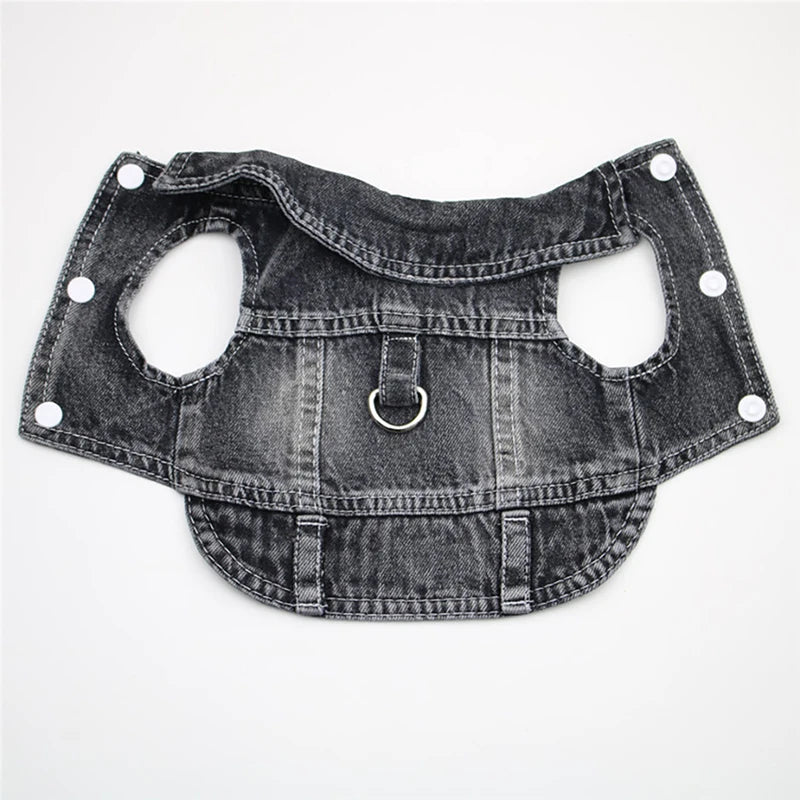 Stylish Cowboy Dog Jacket Spring Denim Dog Clothes Vest Puppy Clothing for Dogs Chihuahua Yorkies Casual Jeans Pet Coat Costumes