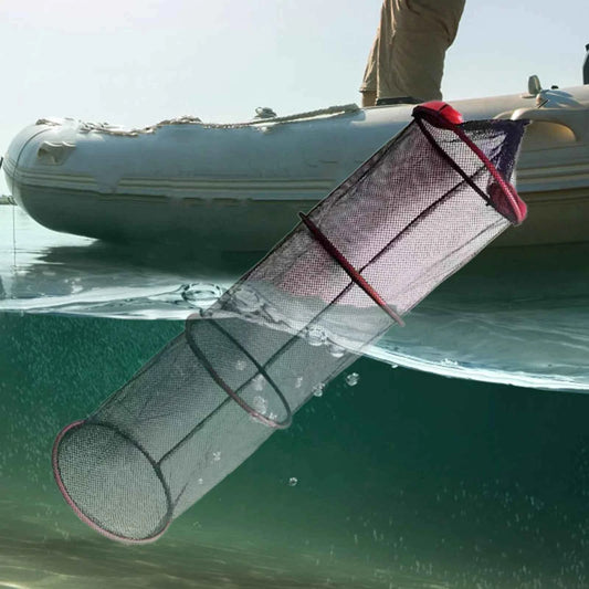 Floating Fishing Net Thickened Woven Fish Shrimp Basket Portable Mesh Landing Bucket Storage Bag Anti-jump Net Lobster Pocket