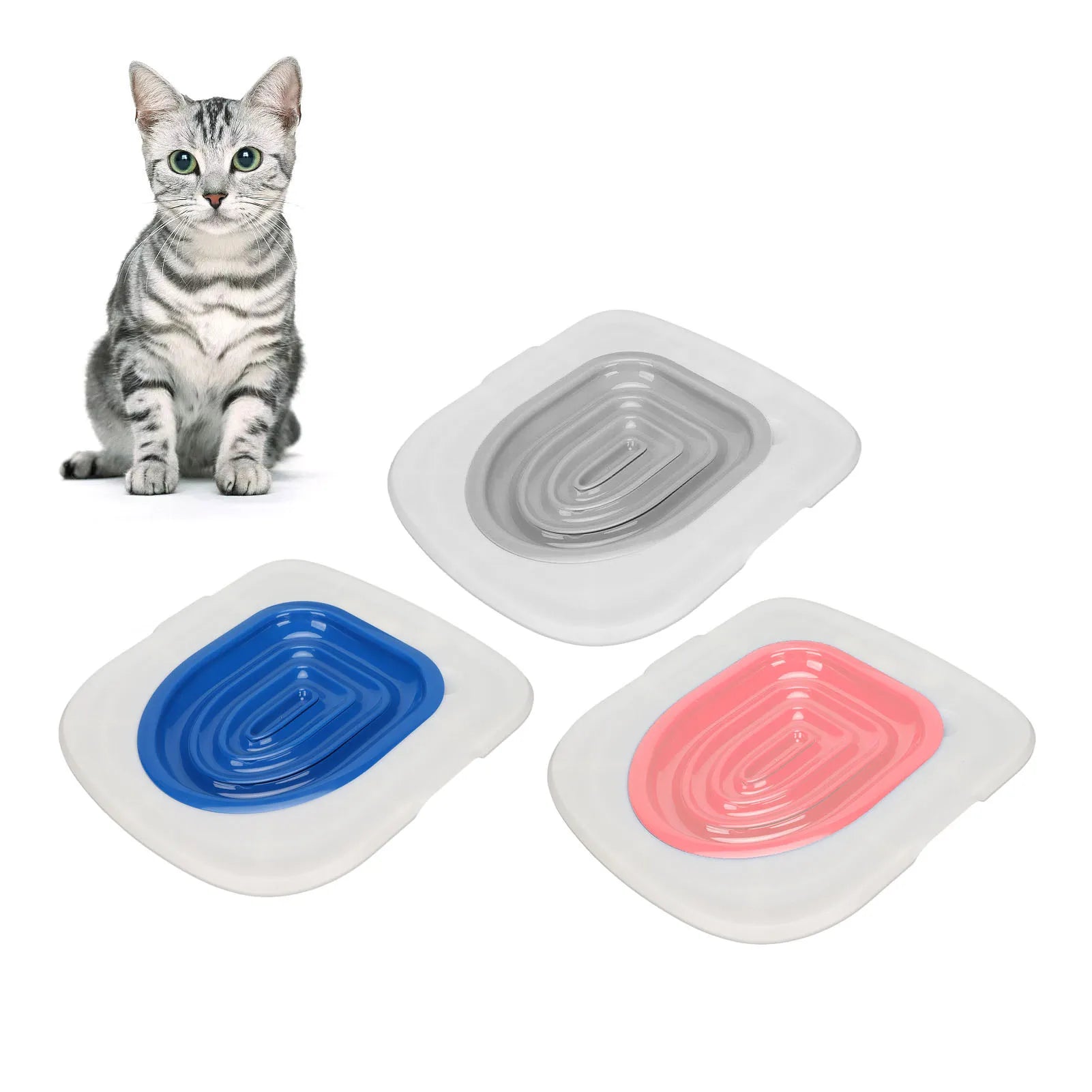 Cat Toilet Training Kit  Reusable Environmentally Friendly Cat Toilet Trainer for Pet Cleaning Cat Toilet Training Tool