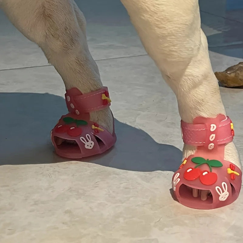 Breathable pet shoes for summer, sandals and rain boots for small dogs, stylish dog rain boots and sandals, pet supplies, cool dog shoes