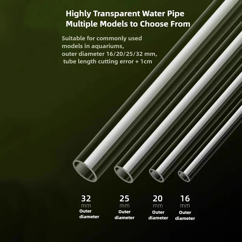 Transparent Fish Tank Water Pipe Acrylic Tube Fittings Elbow Joint Duck Bill Water Outlet Aquarium Accessries Rain Shower Outlet