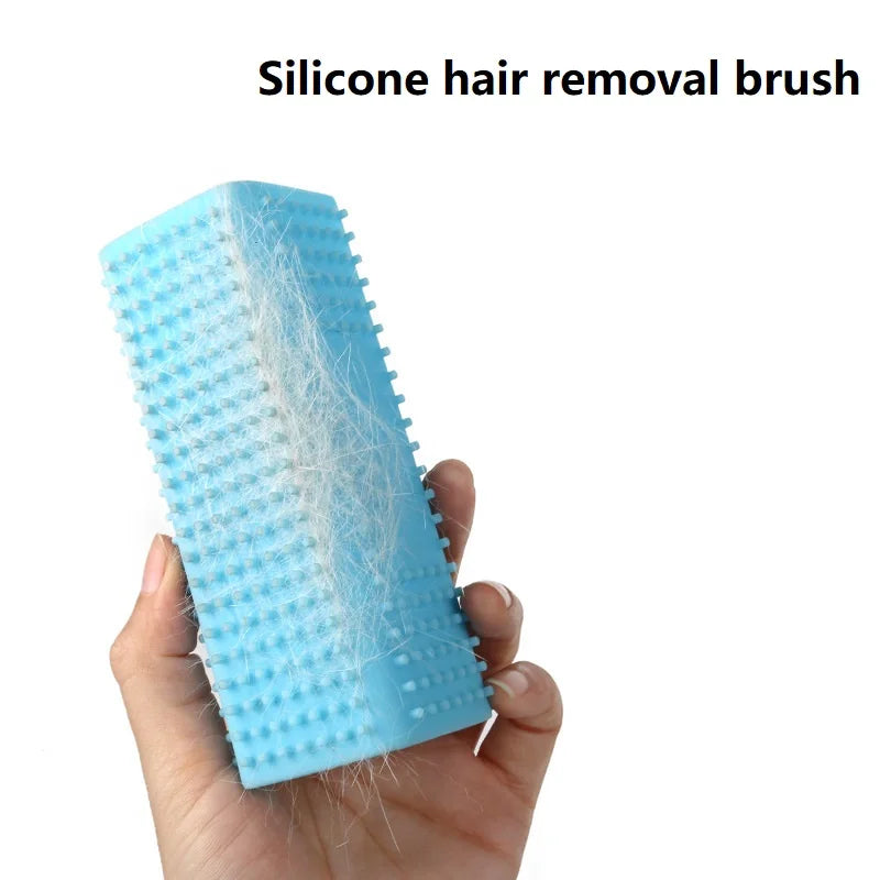 Pet Hair Removal Brush Car Animal Brush Dog Cat Hair Removal Effective Pet Hair Silicone Hollow Rubber Cleaning Brush GSZ01