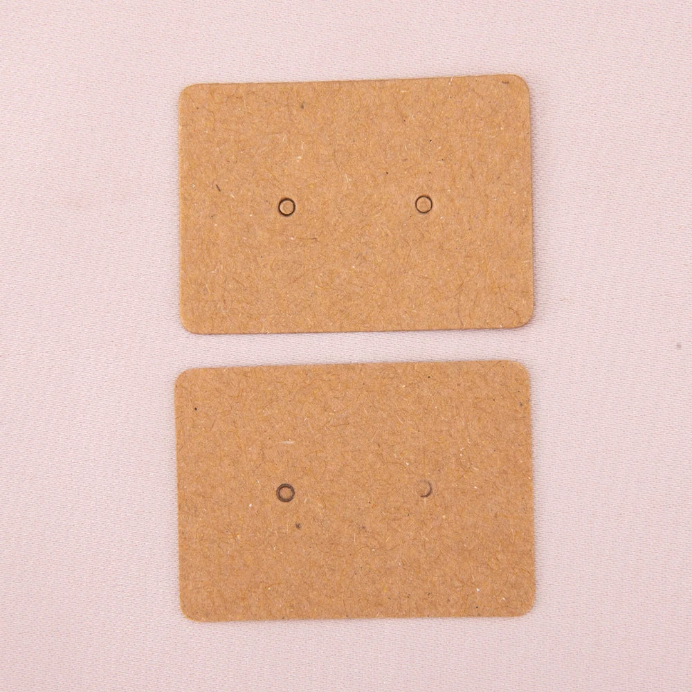 50/100pcs 3.5x2.5cm Earring Display Cards Kraft Paper Cards for Women Handmade Jewelry Earring Studs Packaging Retail Price Tags
