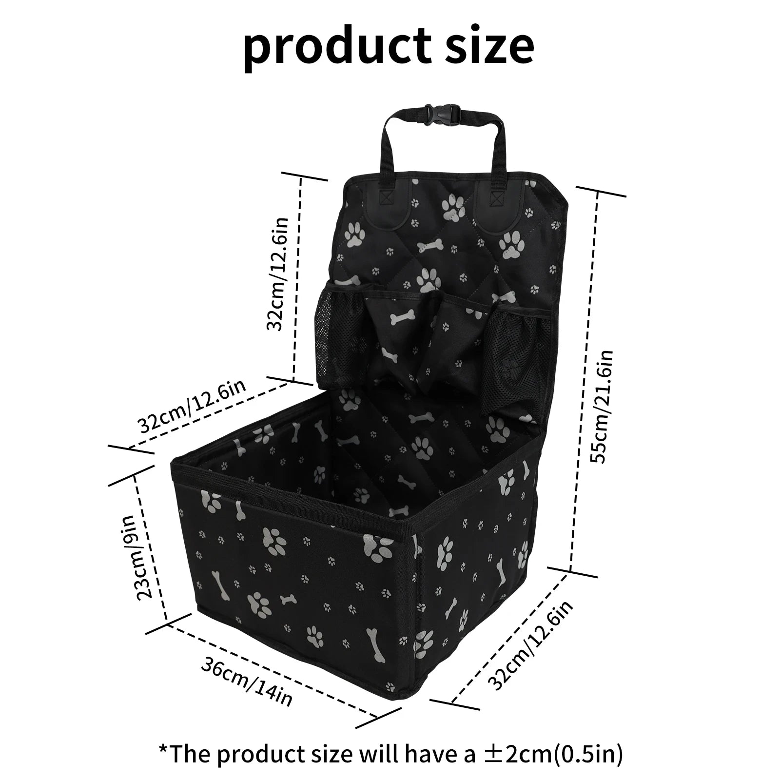 2025 New Dog Car Seat with Storage Pockets,Scratch Proof Durable Pet Booster Car Front Seat for Small Medium Dog 강아지 가방