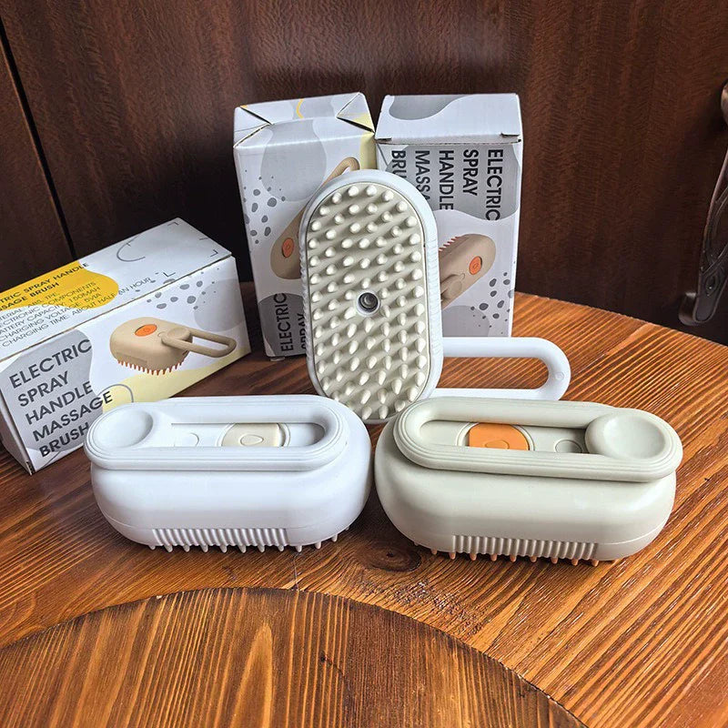 Electric 3-in-1 Pet Hair Brush - Steam Spray Massage Hair Removal Comb for Dogs And Cats Anti-Flying Hair Cleaning Brush
