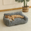 KEMORELA 1PC Striped Cat Sofa Bed Soft Polyester Pet Bed Breathable for All Seasons Suitable for Small to Medium Catsor Sleeping - Play Paws Toys